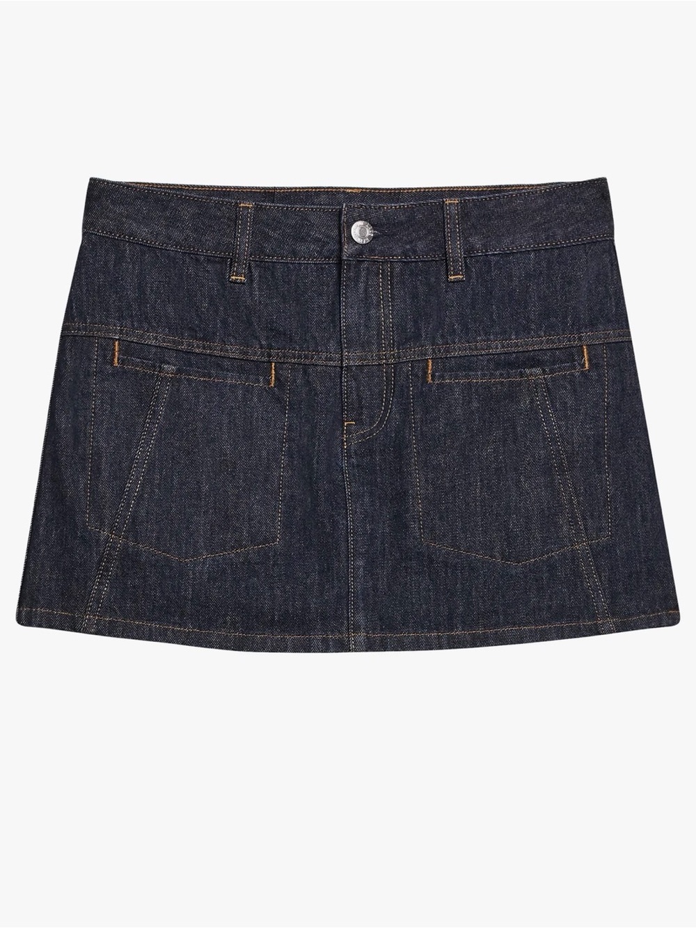 Helmut Lang Dark Blue Denim Mini Skirt